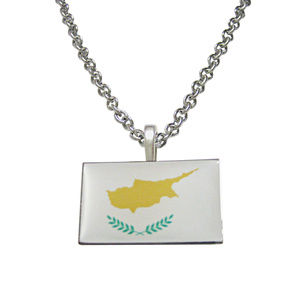 Cyprus Flag Pendant Unisex Necklace